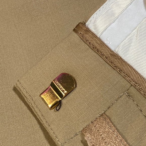 BURBERRY Ladies Tailored Tapered Wool Trousers In Honey - Picture 4 of 9